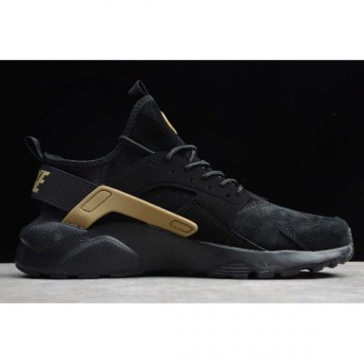 Nike Erkek Air Huarache Run Ultra Suede Siyah / Altın Spor Ayakkabı Türkiye - 9EL0Q2PZ